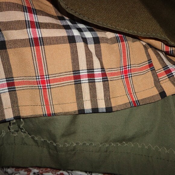 Double-Breasted Topcoat Made in Poland R40 Army Green Removable Zip Wool Lining - Picture 7 of 16